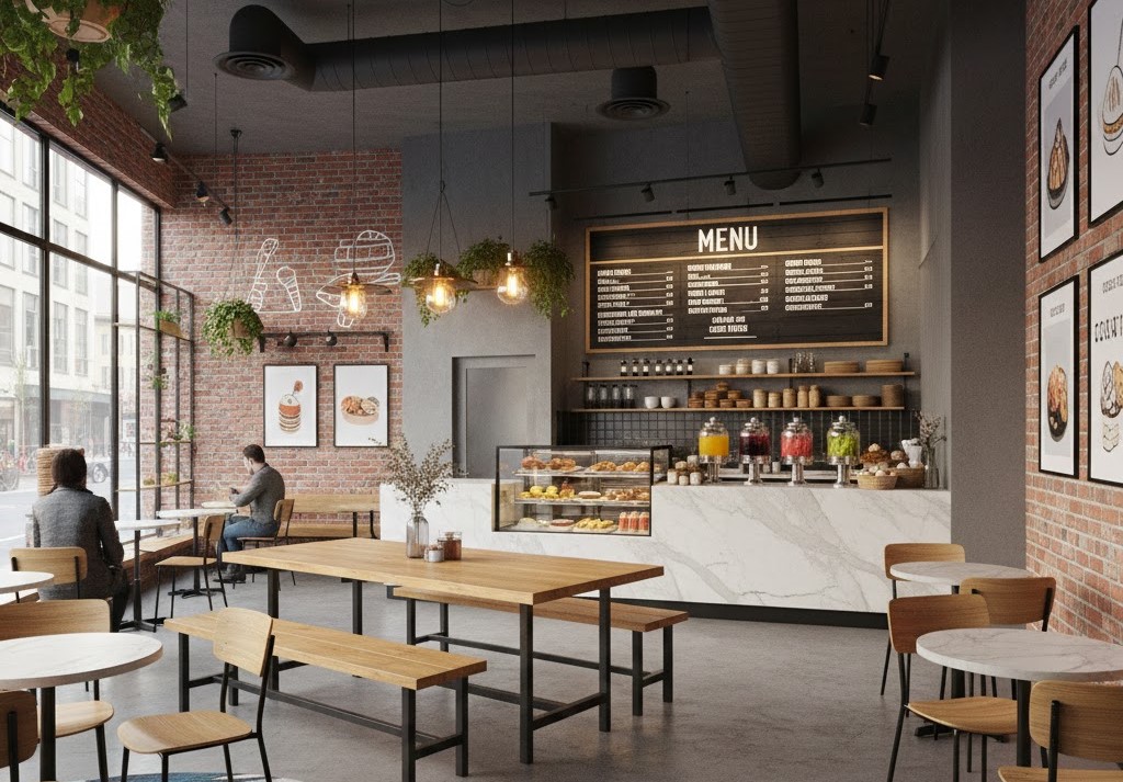 Desain Interior Outlet Kuliner 